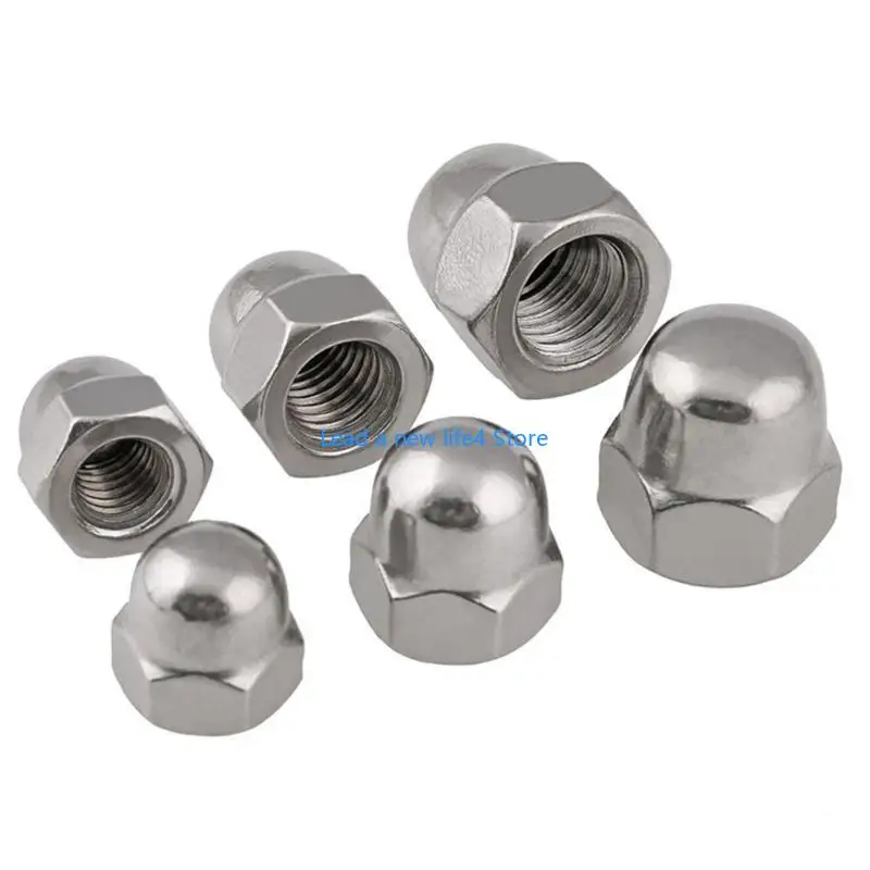 Y55E 1/4 "-20 (50pcs) Acciaio inossidabile dadi ghigliottina, 304 201 316 in acciaio inossidabile, coperchio decorativo