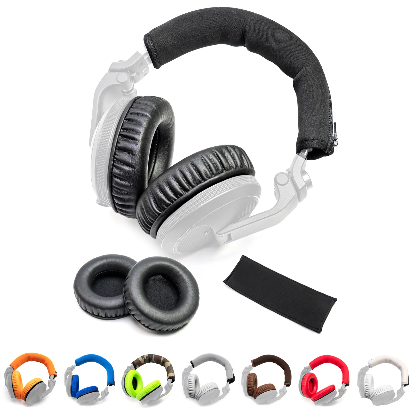 Thick Protein Leather Ear Pads & Headband Cushion Cover Replacement Kits For Pioneer HDJ-X5 X5BT HDJ-X7 X7BT HDJ-X10 DJ Headset