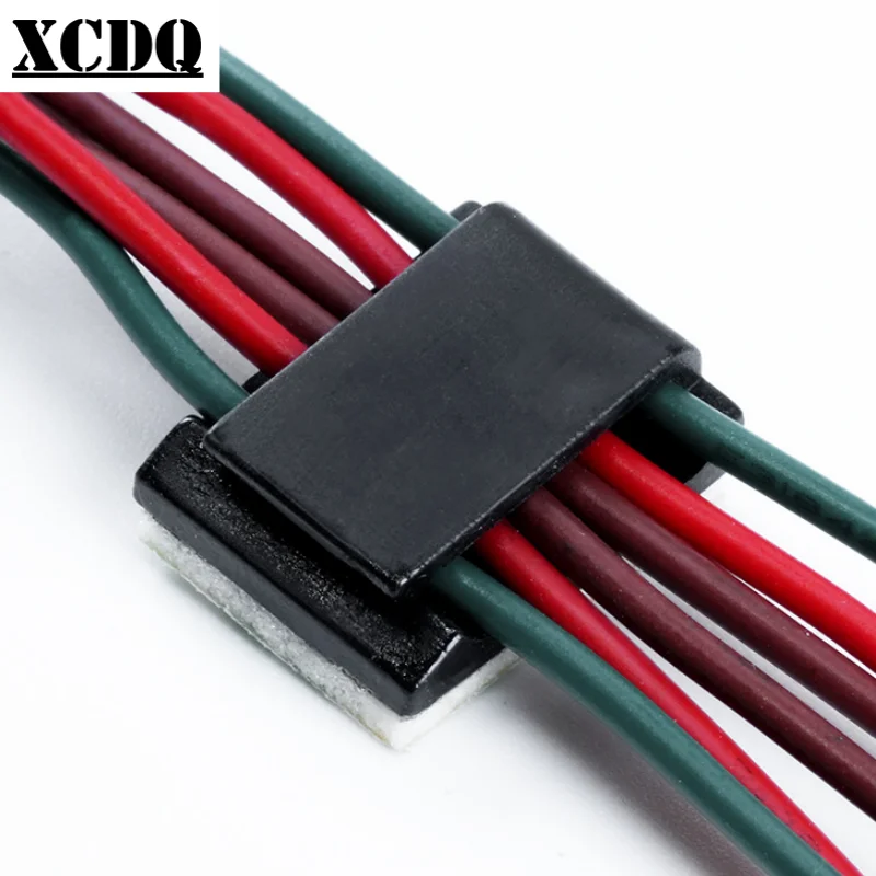 50pcs 4032 Adhesive Cord Clamp Nylon Car Wire Buckle Dash Cam Navigator Line Card Plastic Cable Management Clip NC Series