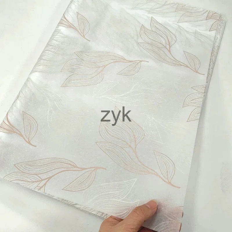 50x70cm Plant Printing Gift Tissue Paper Lining Packaging Paper Packaging for Business Order 50 Sheets/lot view 5