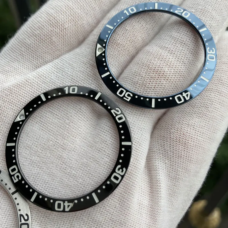 Horlogeonderdelen 38Mm/30.5Mm Stalen Ring Zwart/Blauw/Stalen Inzetstuk Voor Spb185j1/187j1 Geval