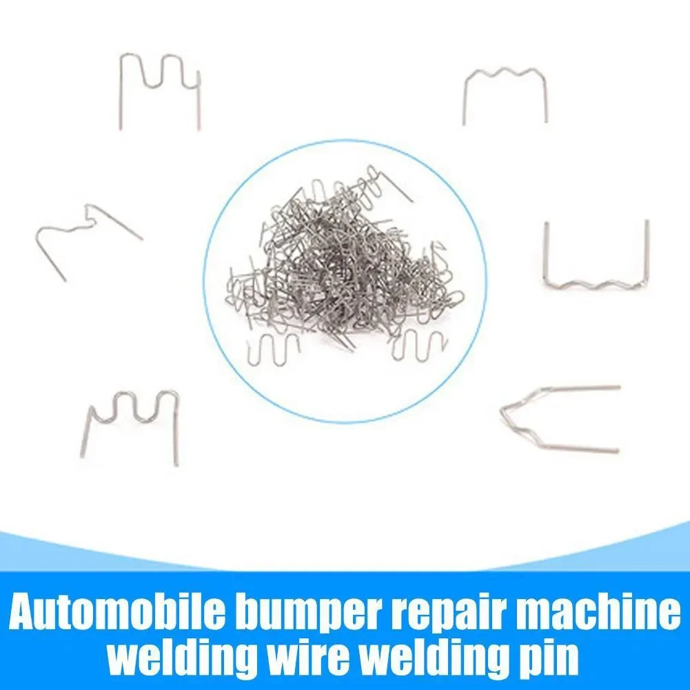 100/500Pcs 0.6/0.8mm S Wave Staples For Car Bumper Bodywork Plastic Stapler Repair Kit Pre-cut Wave Staples Soldering Tools