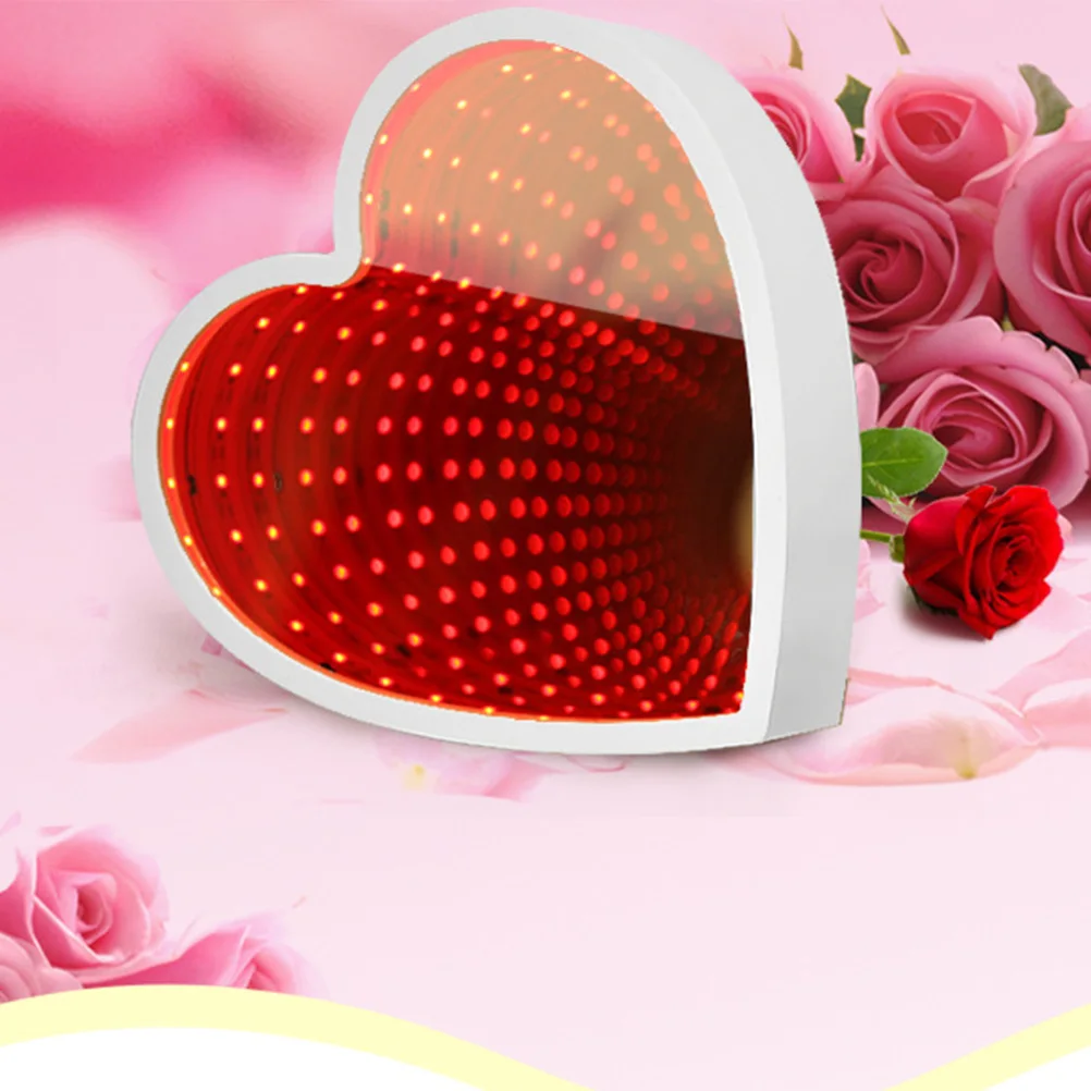 

3D Mirror Night Lamp LED Light Decor Cute Tunnel Wall Lamp Warm Atmosphere Kids Room Bedroom Table Christmas Gift