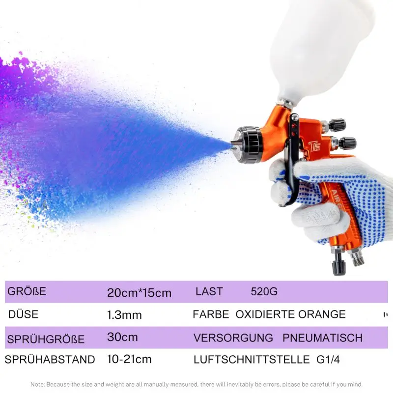High-end pro pistola a spruzzo 1.3 millimetri trasparente vernice cappotto air vernice regolare 30 centimetri modello di larghezza