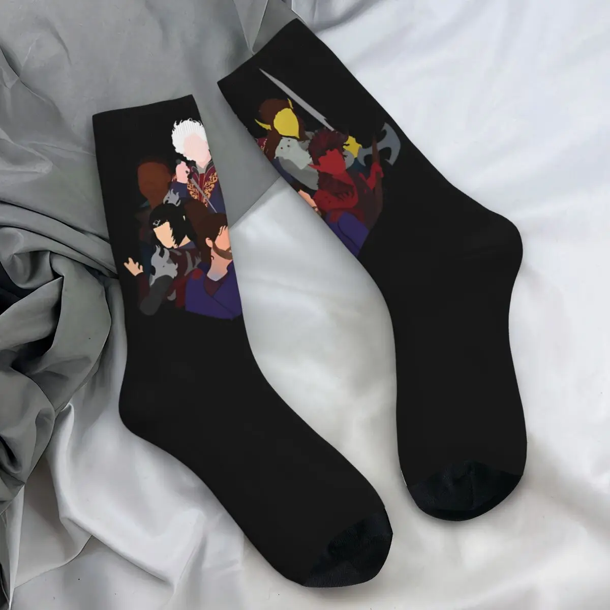 Baldur's Gate 3 D&D Stockings Men Shadowheart Bootleg Socks High Quality Casual Socks Winter Running Non Slip Pattern Socks Gift