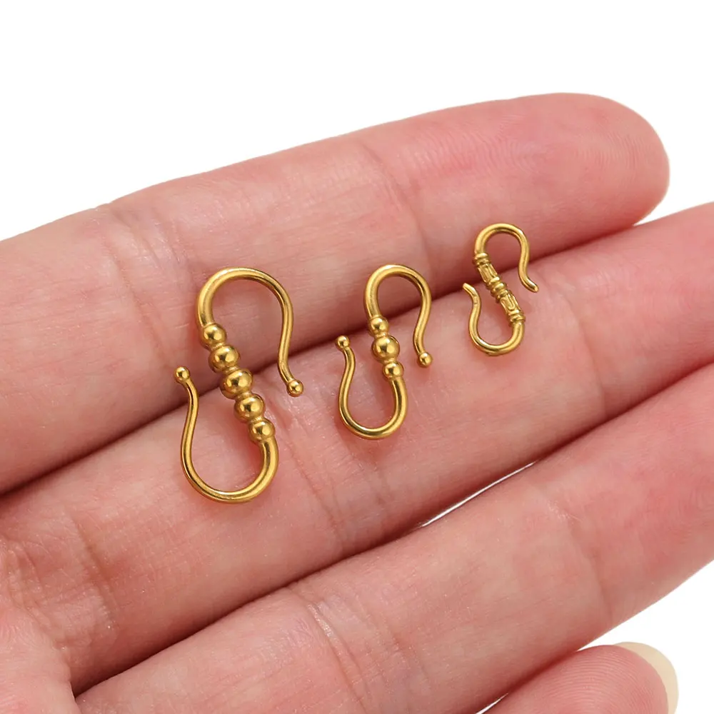 6 قطعة مشبك من الفولاذ المقاوم للصدأ هوك موصلات لصنع المجوهرات S-نوع المشابك قلادة سوار Findings بها بنفسك النتائج مجوهرات الحرف