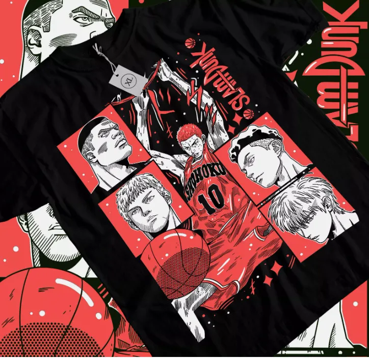 Футболка Slam Dunk Slam Dunk Team Basketball Аниме Спорт Манга Все размеры Забавный подарок Одежда для спортзала Мужская одежда Футболки большого размера