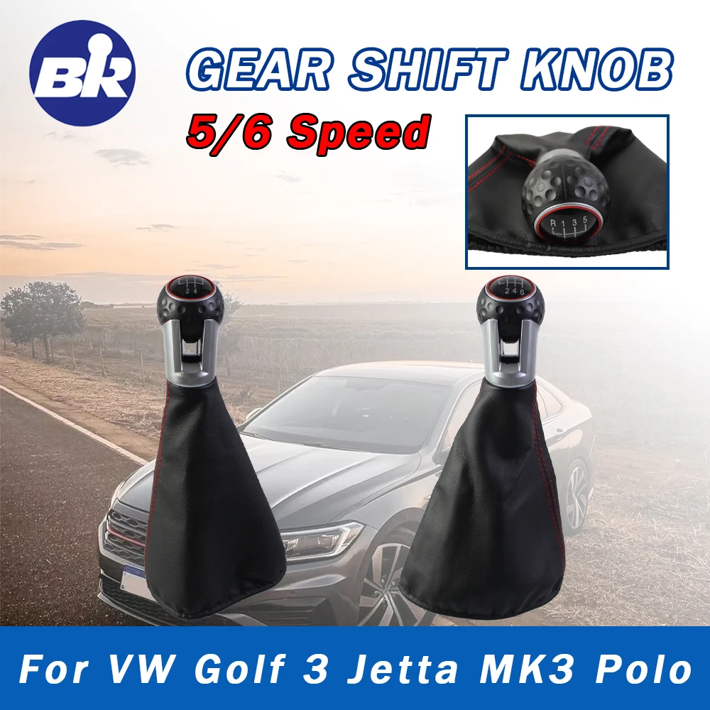 Accesorios de coche manuales de alta calidad, pomo de palanca de cambios de 5/6 velocidades, pieza de repuesto interior para VW Golf 3 Jetta MK3 Polo