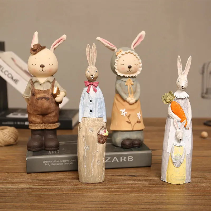 

‌Adorable Resin Bunny Statue - Easter Gift for Kids, Cute Desk Decor & Party Favors‌