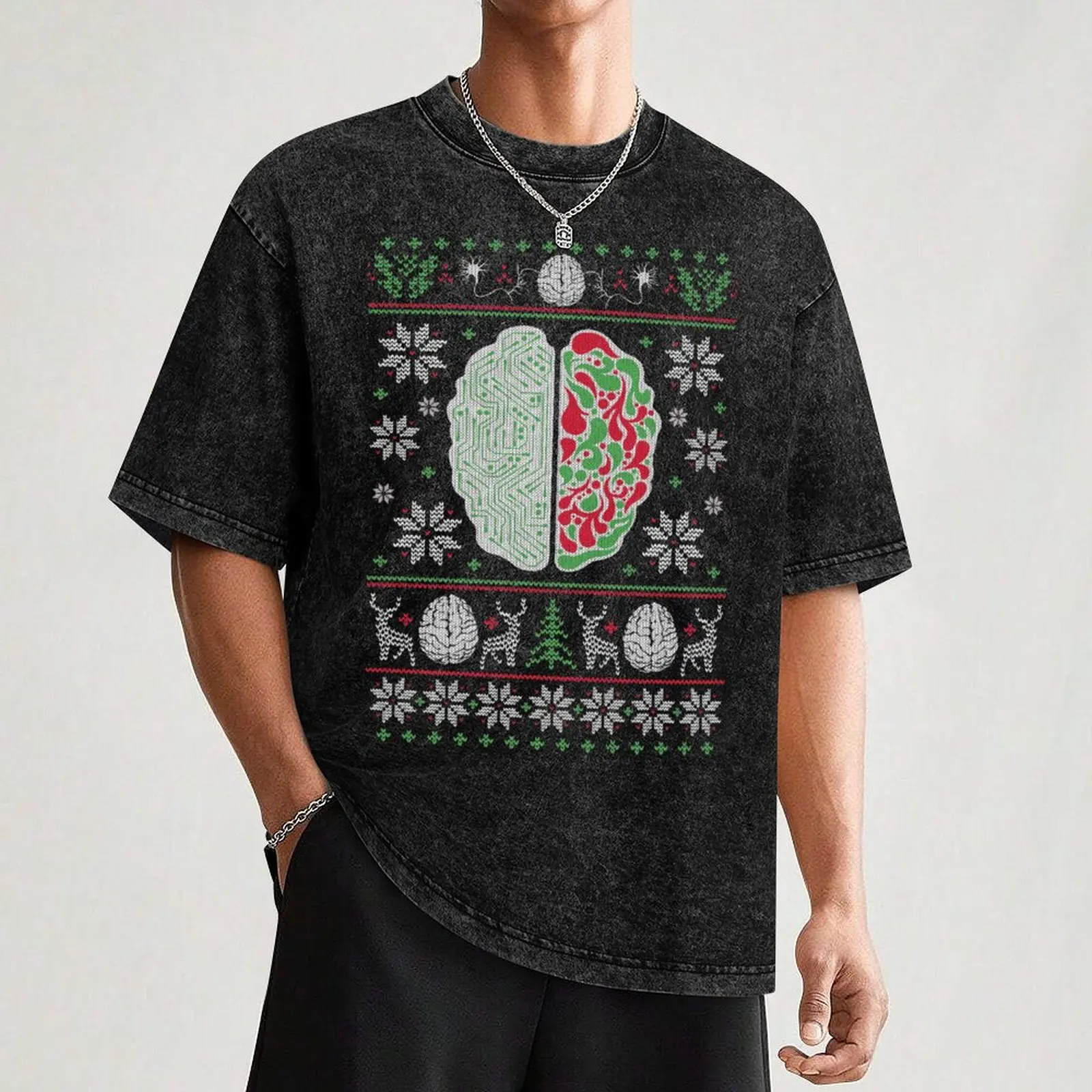 Christmas Sweatshirt Christmas Brain Sweatshirt for any swea T-Shirt Moisture Wicking Athletic