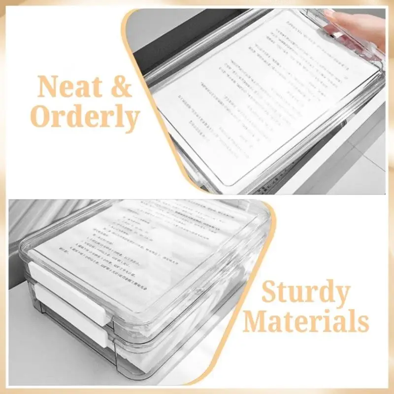 【HG】Document Storage Box Made Of Dustproof Moisture Proof And Wear Resistant Plastic Document Sorting Box