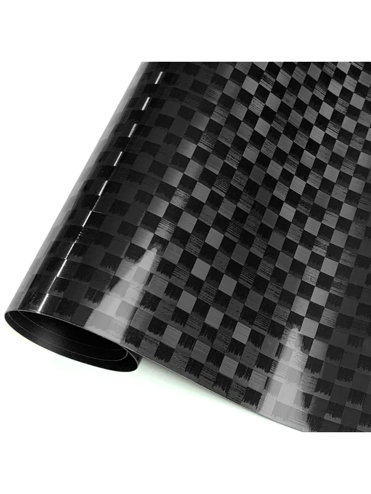 AliExpress Black Grid Vinyl Wrap Films Carbon Fiber Waterproof Motorcycle Decal for Car Auto Body Bike Motorcycle Decoration Accessories