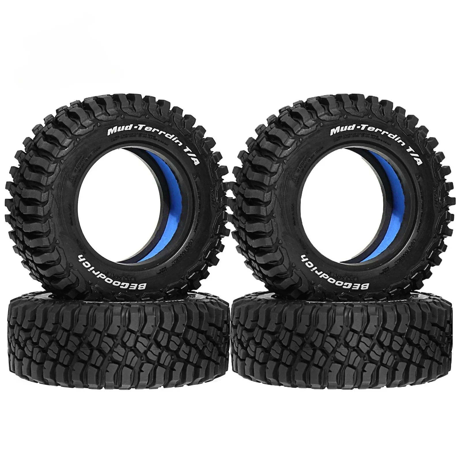 

4pcs 1.9 Inch Rubber Tyres 90x36mm for 1/12 1/10 Crawler Car Compatible with MJX H12Y+ AXIAL SCX10 Tamiya D90 D10 HSP HPI WLTOY