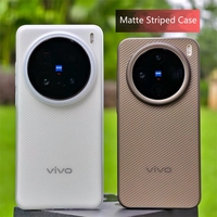 Case For Vivo X200 Pro Mini X100 Ultra X100Pro 5G Slim Thin Matte Clear PP Silicone Phone Cover Simple Striped Stylish Bumper