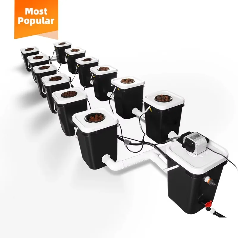 

Recirculating Drip Garden Hydroponics Grow System 5 Gallon Deep Water Culture Bucket With Kits