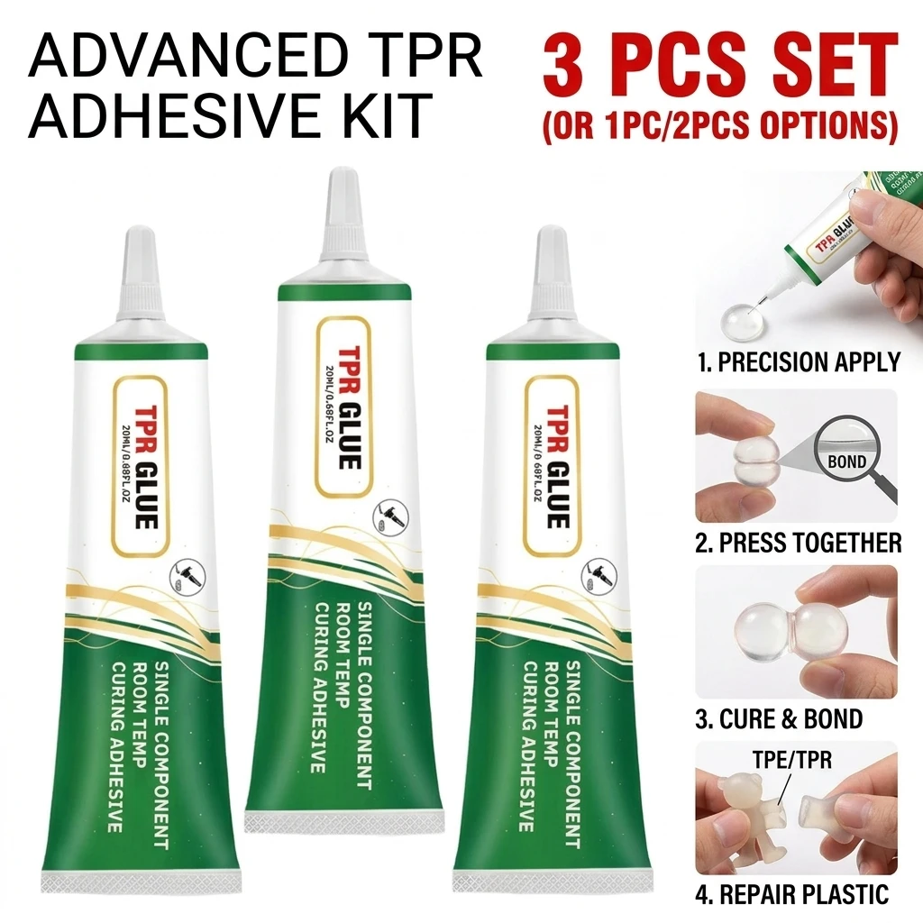 1/2/3Pcs TPR Glue for Squishies Toys,Room Temperature Curing Adhesive for Stress Ball Squishies Repairs,DIY Handcraft Studio