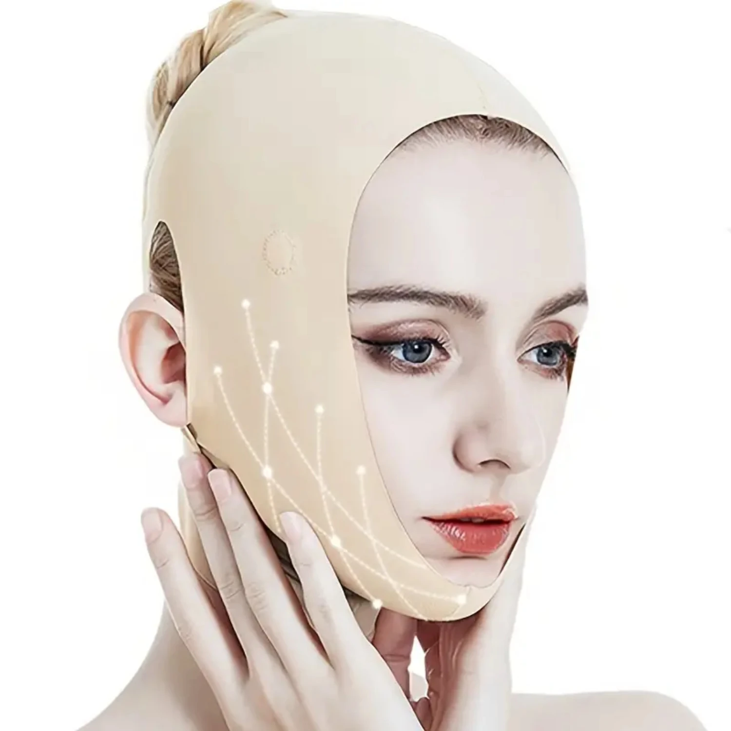 Schoonheidsverzorgingstool: Anti Rimpel Verfraaiing V-vorm Gezicht Afslanken Bandage Lift Up Riem Kin Wang Shaper Masker Nek Dun Gezicht Stra