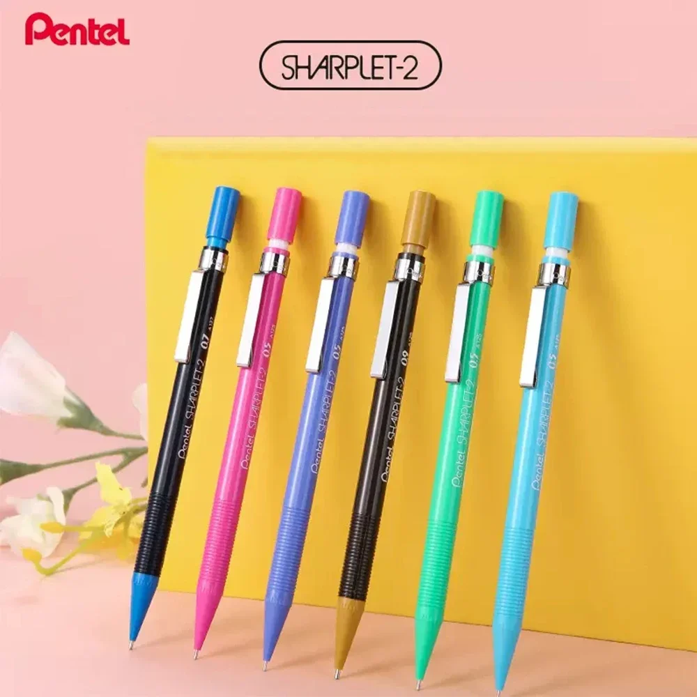 Imagem -05 - Pentel Mecânico Lápis Mecânico Material Escolar Bonito Aprender Papelaria Coreano A125 05 07 09 mm Pcs