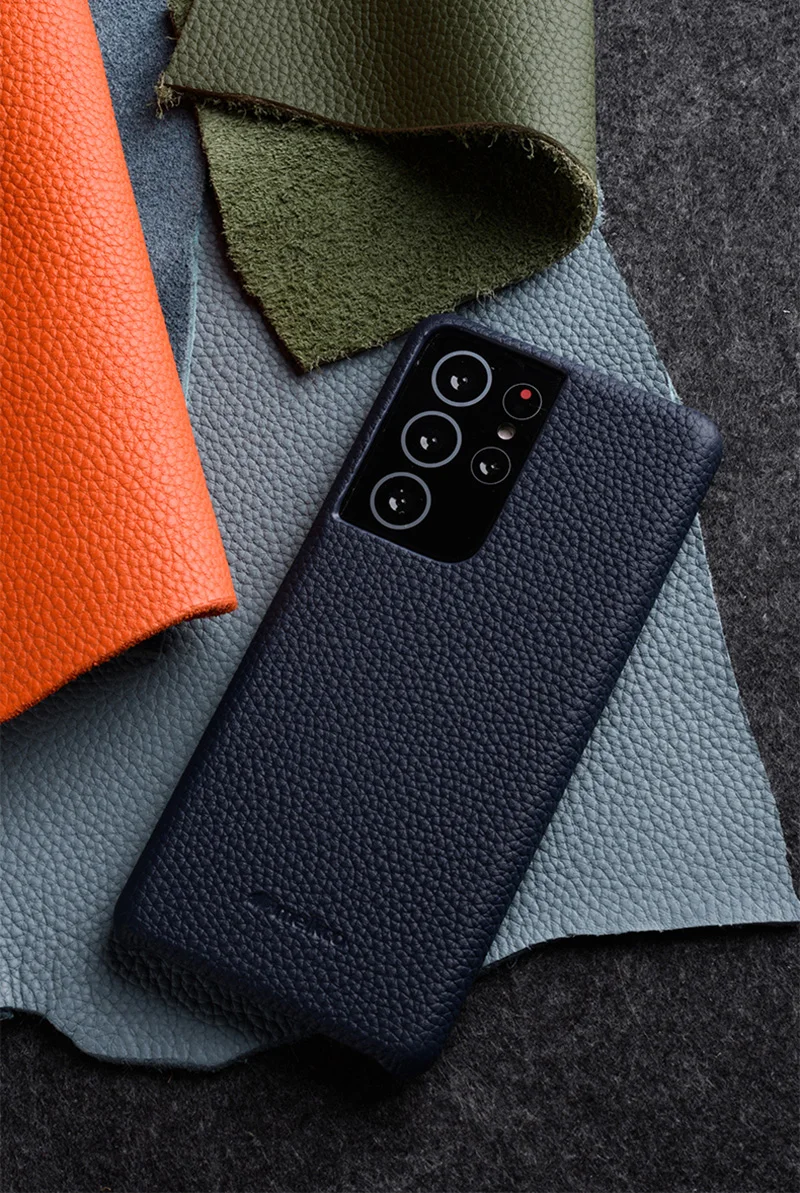 for Samsung Galaxy S24 S24 Ultra 24 Plus + 5G Cases Premium Genuine Leather Case luxury Fashion Cow Business Phone Cover