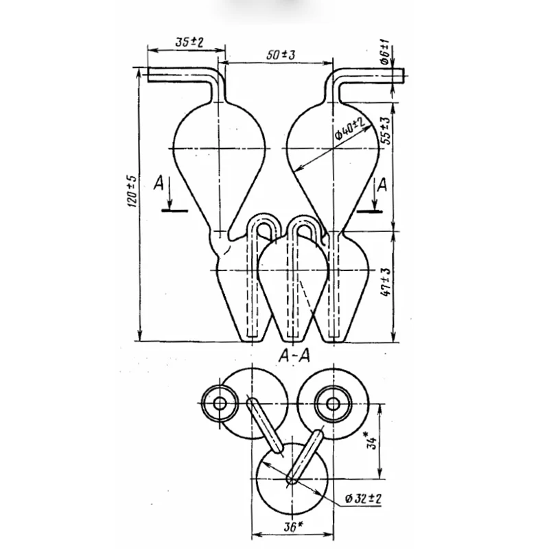 

CHENGDU GLASSWARE Pear-shaped absorber, Multistage gas filter, Borosilicate glass, DJLXXSQ