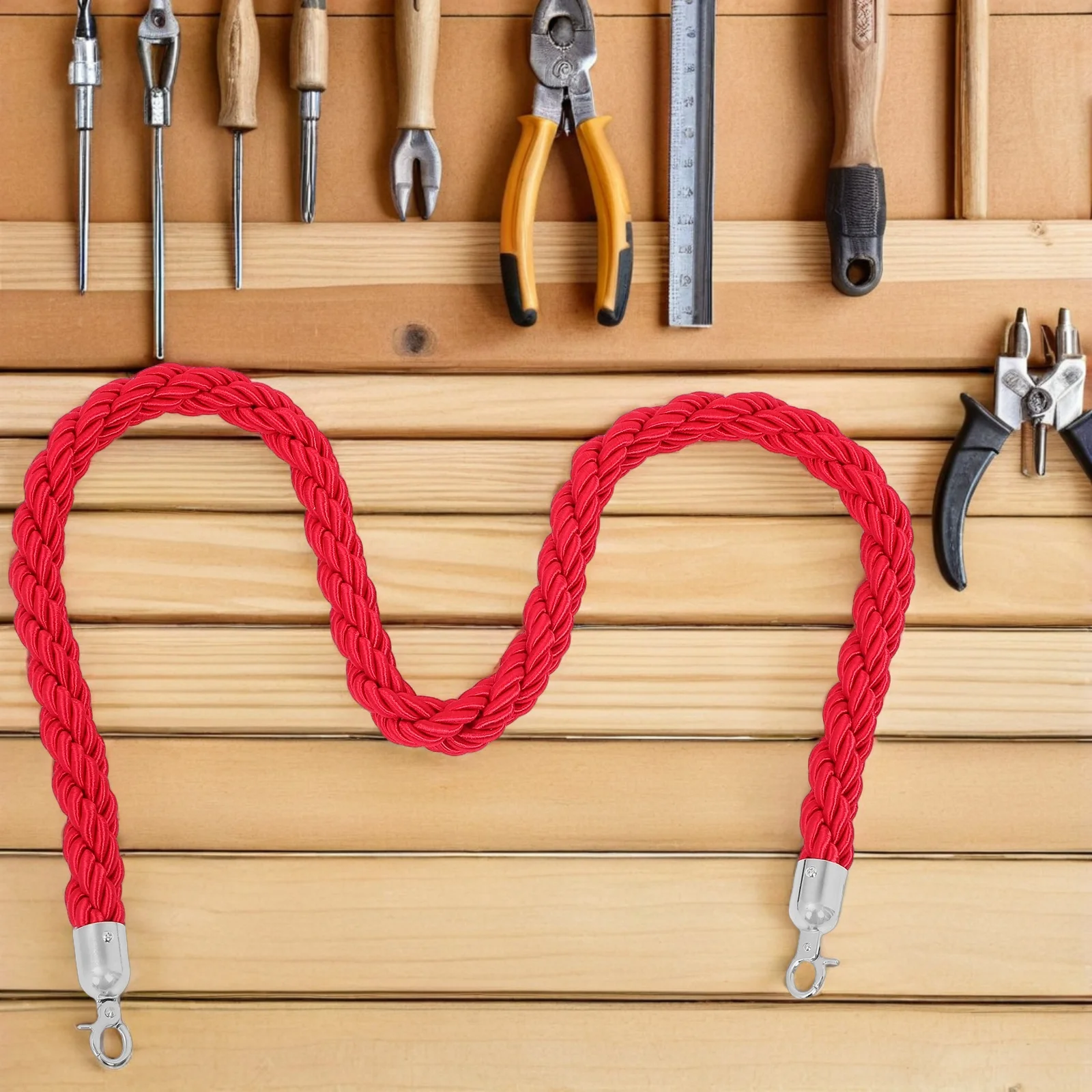 

1.5M Queue Barrier Rope Braided Stanchion Replacement For Hotel Lobby Museum Theater Event Crowd Control Safety Decorative