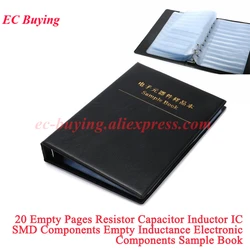 20 Empty Pages Resistor Capacitor Inductor IC SMD Components Inductance Electronic Components Sample Book 0402/0603/0805/1206