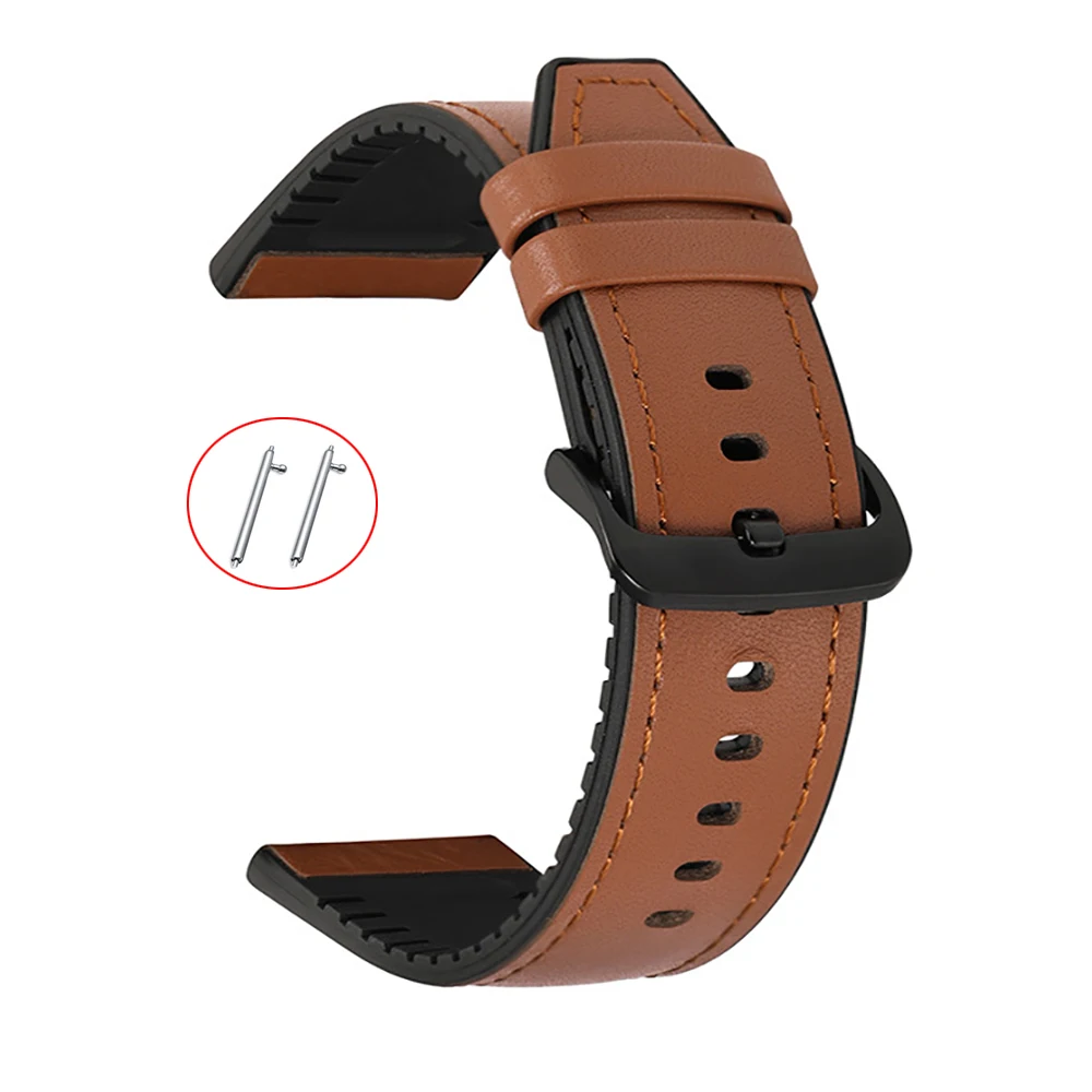 Watch Strap For Xiaomi Huami Amazfit GTR 42mm 47mm Leather Sport Bracelet For Amazfit Pace/Stratos 3 2 2S/GTR 2 2E Men Watchband