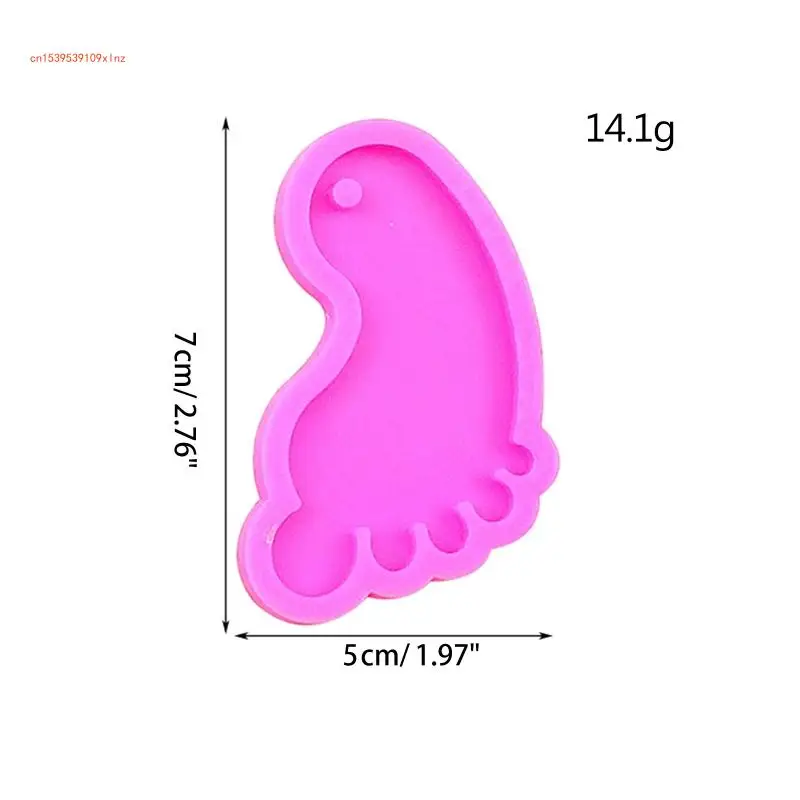 Fußform Schlüsselanhänger Epoxidharz Dekoform mit Loch Schlüsselanhänger Anhängerform