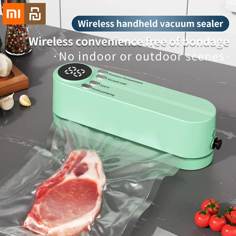 Xiaomi Mini Wireless Fully Automatic Vacuum Sealing Machine Household Small Portable Food Packaging Plastic Sealing Machine