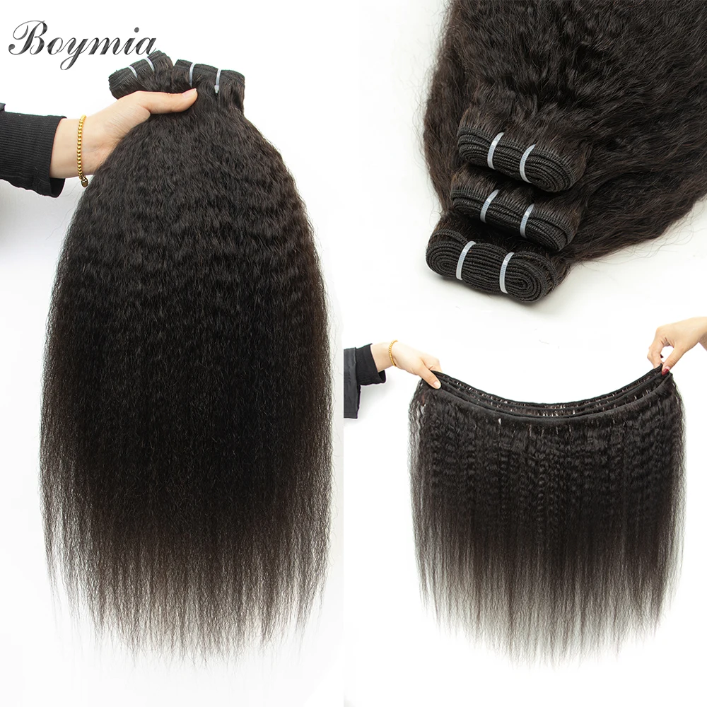 Kinky Straight Human Hair Extension Brazilian Remy Human Hair Bunldes Weft 100g/pack Kinky Straight Hair Extension For Black