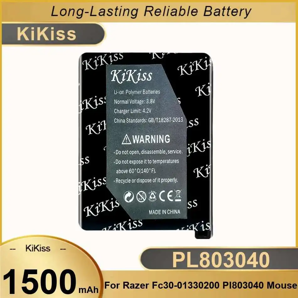 

Gaming Mouse Battery 1500Mah For Razer FC30-01330200 PL803040 Turret RZ01-0133 RZ84-01330100