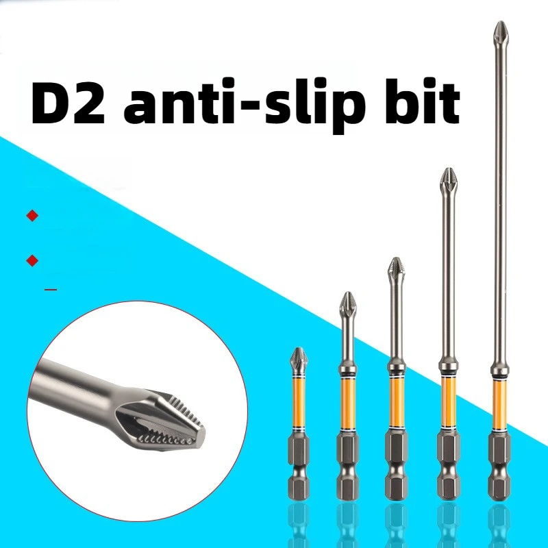 1 Stück Phillips PH2 Bohrer, magnetischer Schraubendreher-Bit, 50/65/75/100/150 mm Länge, rutschfeste lange Bohrer, Schlagschrauber-Bit