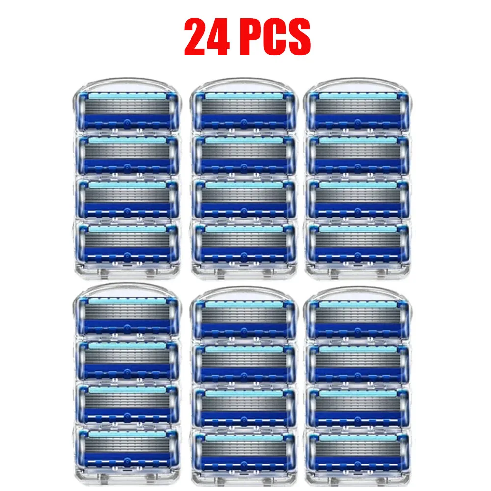 8/12/24/32/48 COMB Shaver High Quality 5-ply layer Razor Manual Shaving Blades Men Face Shaving Razor Replacement Cutter Heads