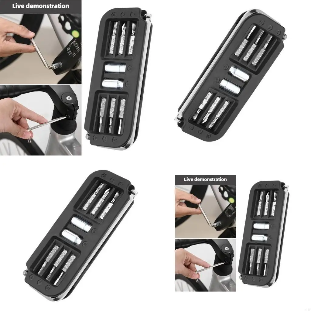 

964E Portable Bike Maintenance Tool Hexagonal Wrench Bit Socket Set Tool Bike Mechanic Tool Outdoor Repair Maintenance