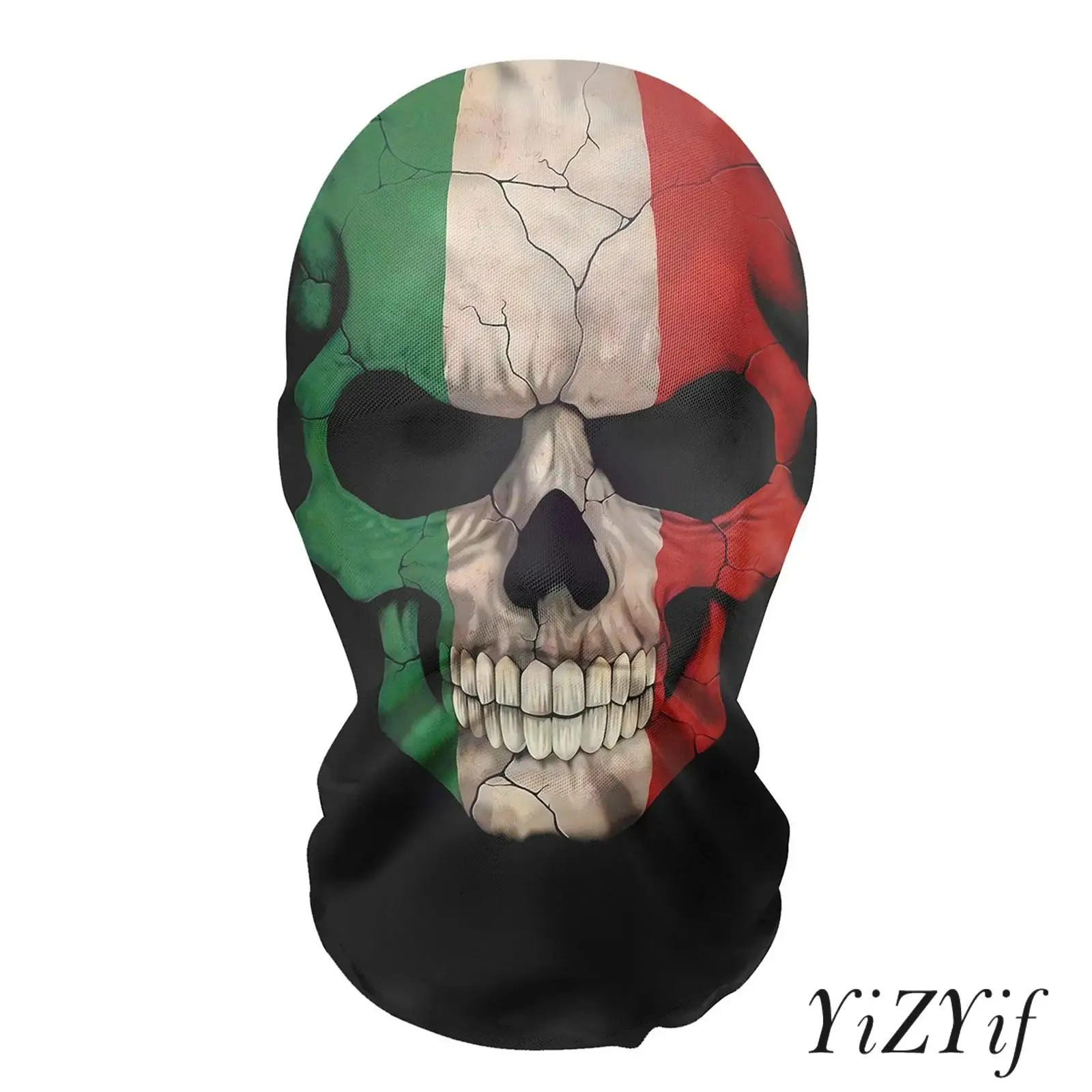 

Skull Ghost or Animal Print Full Face Masks Breathable Mesh Headgear for Halloween Festival Cosplay Prank Costumes Accessories
