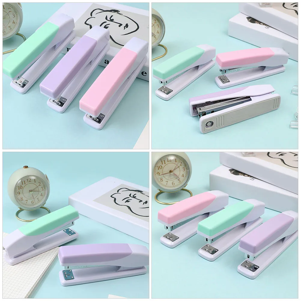 

Dual Color Stapler Large Capacity Labor-Saving Office Desktop Stapler Multi-Use Household Binding Tool High-Durability