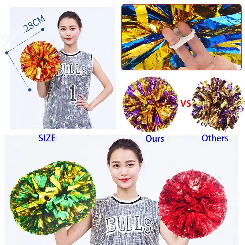 28cm Game Pom Poms Cheap Practical Cheering Ball Sports Match Vocal Dance Party Concert Decorator Come On Props Club