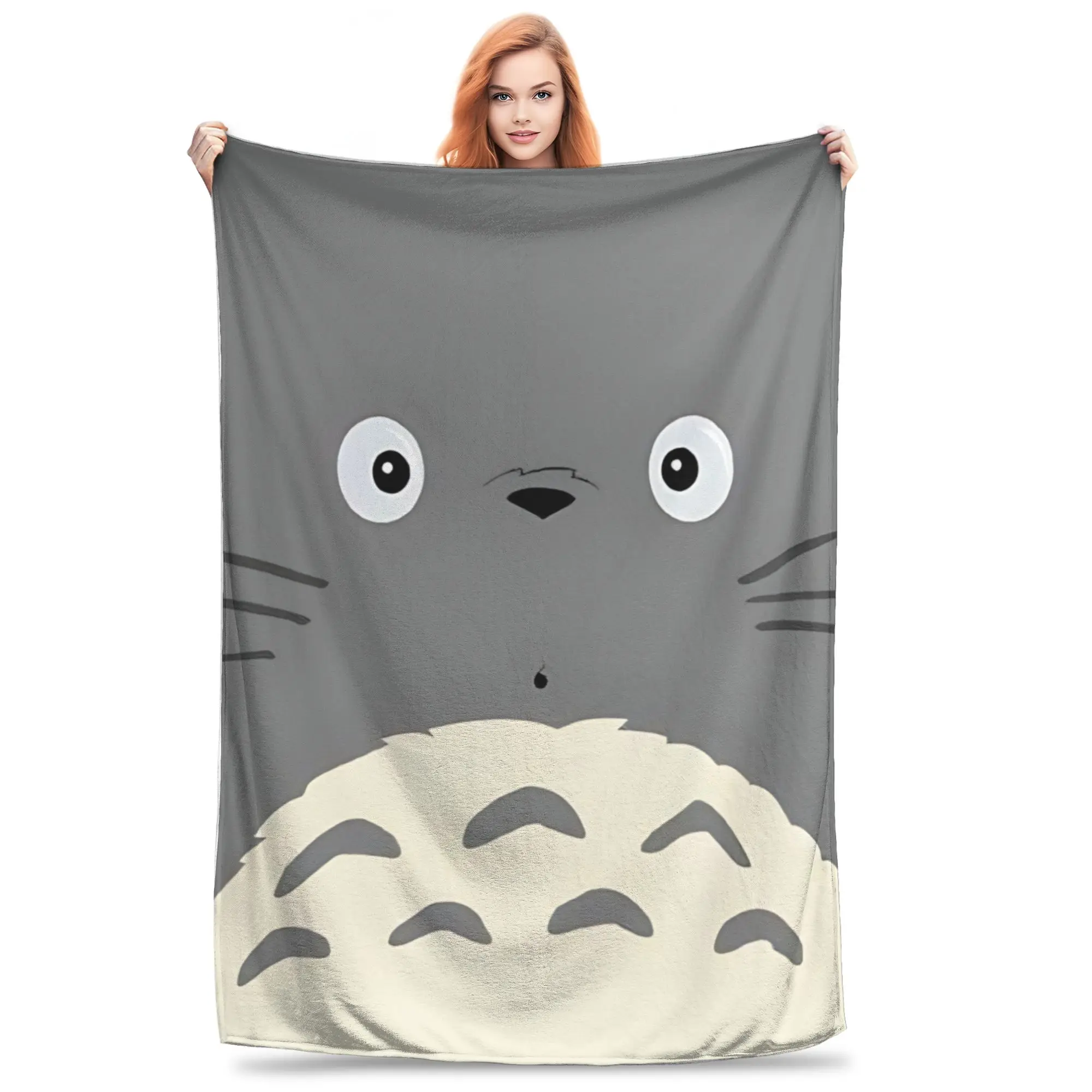 1PC home Cutecore Room Decor Anime My Neighbor Totoros Blanket Throw Blanket  Novelty Warm Blanket All Season