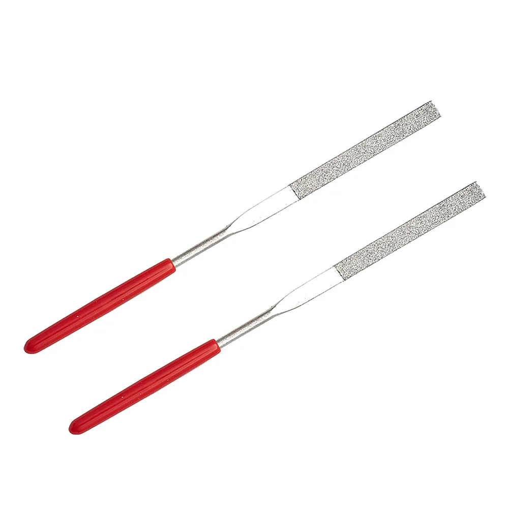 2pcs Diamond File Set Metal Stone Grinding Flat Diamond Needle File DIY Wood Rasp File Needle Jewelry Polishing Tool Needle File