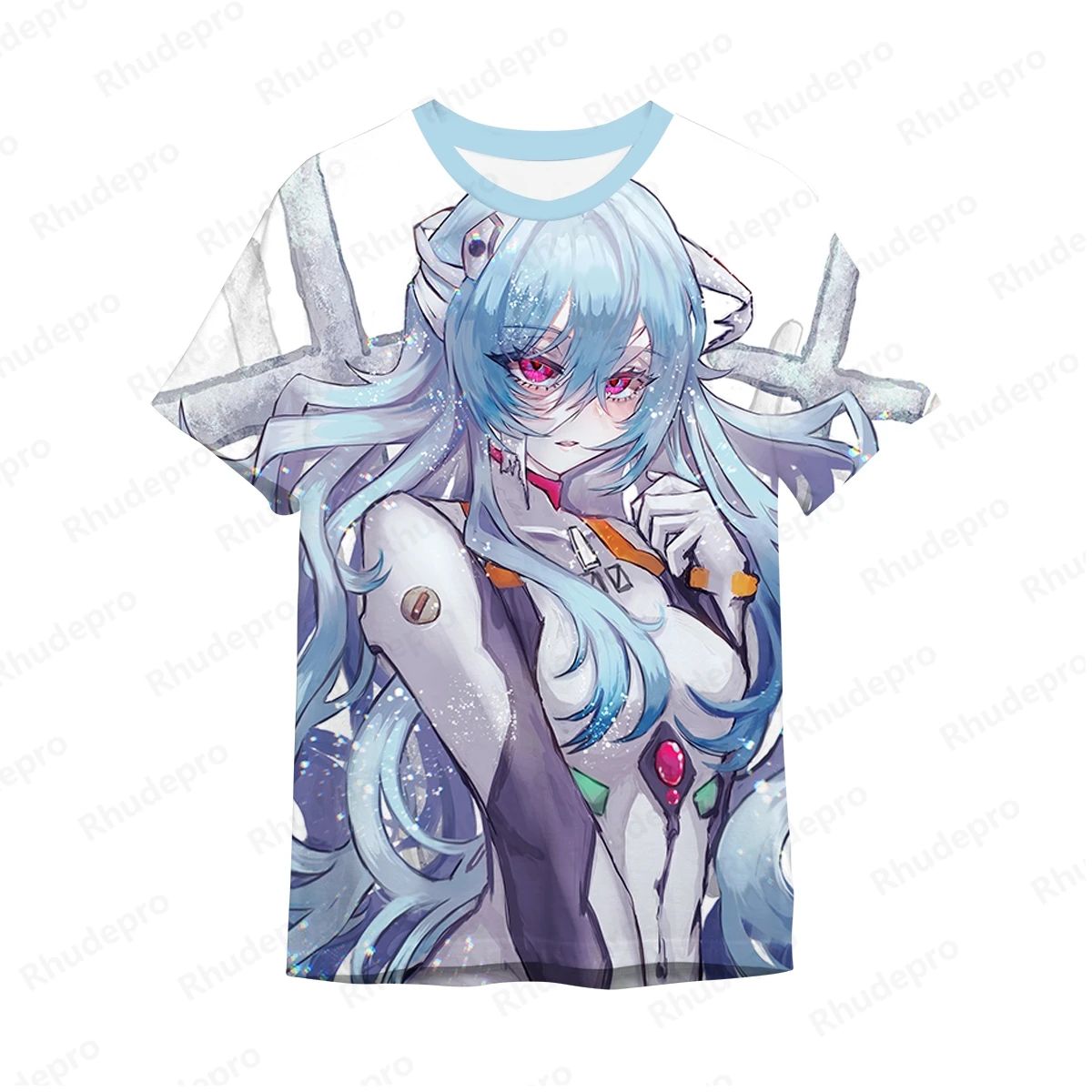 2024 Tops Neon Genesis Evangelion Fashion Y2k Clothes Short Sleeve Clothing Men\'s T-shirt New Gift Trend T-shirts High Quality