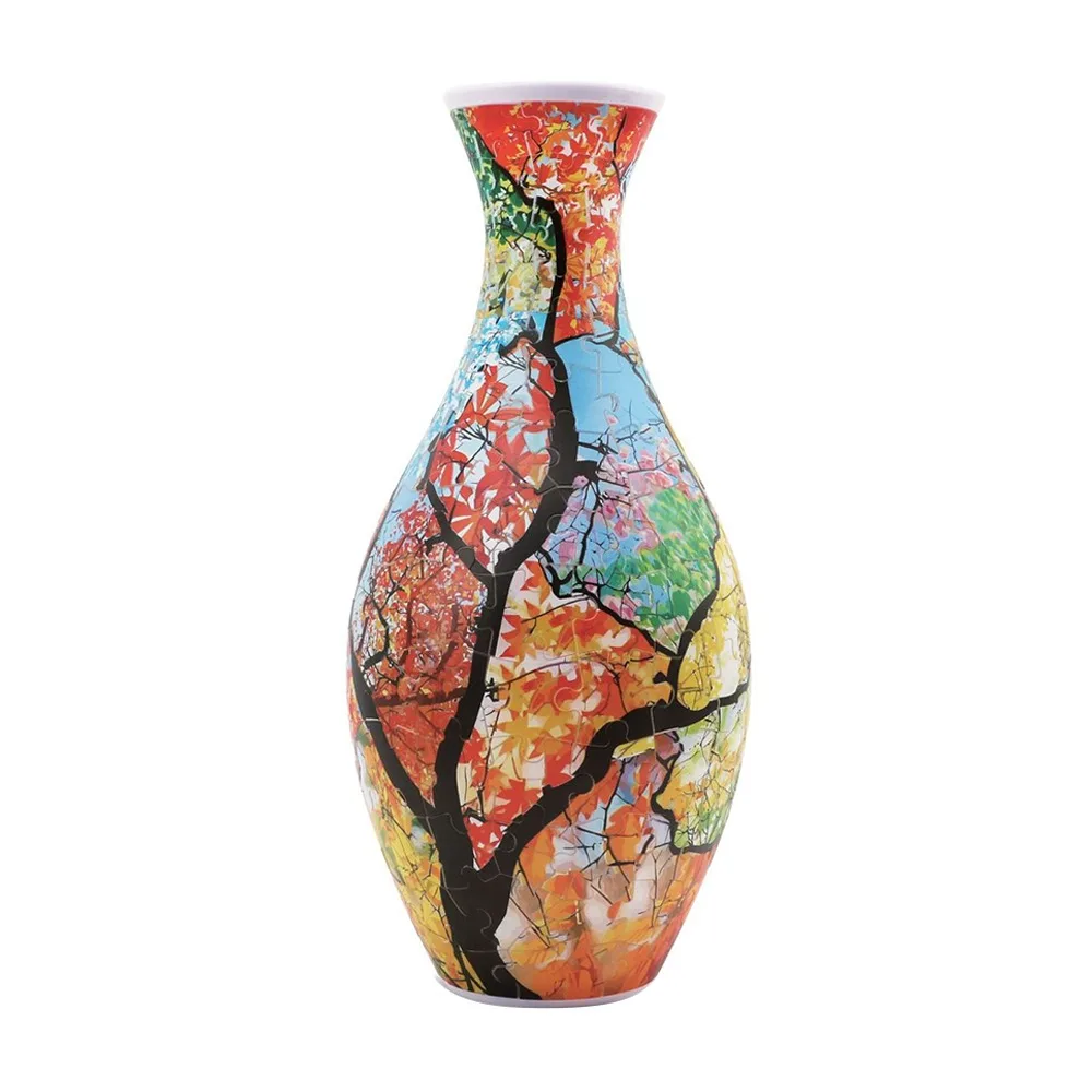 

160 Curved Plastic Puzzle 3D Puzzlef Flower Vase Flower Arrangements DIY Arts Puzzle Kit Housewarming Gift 3D Art Puzzle Vase