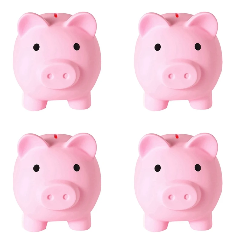 

4X Large Piggy Bank, Unbreakable Plastic Money Bank, Coin Bank For Girls And Boys, Practical Gifts For Birthday(Pink)