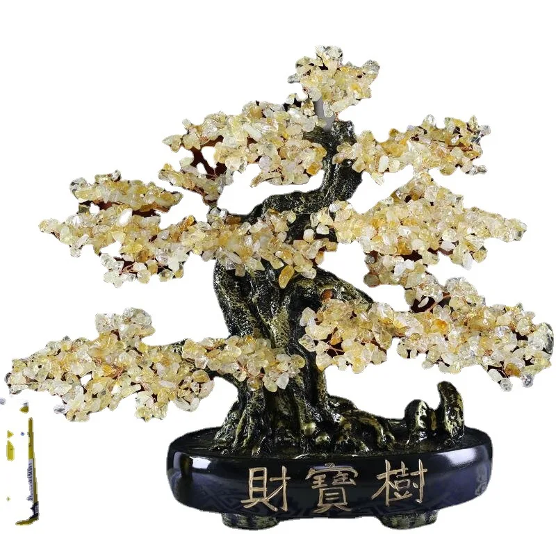 

Citrine Fortune Tree Wine Cabinet Ornaments Home Living Room TV Cabinet Ornaments