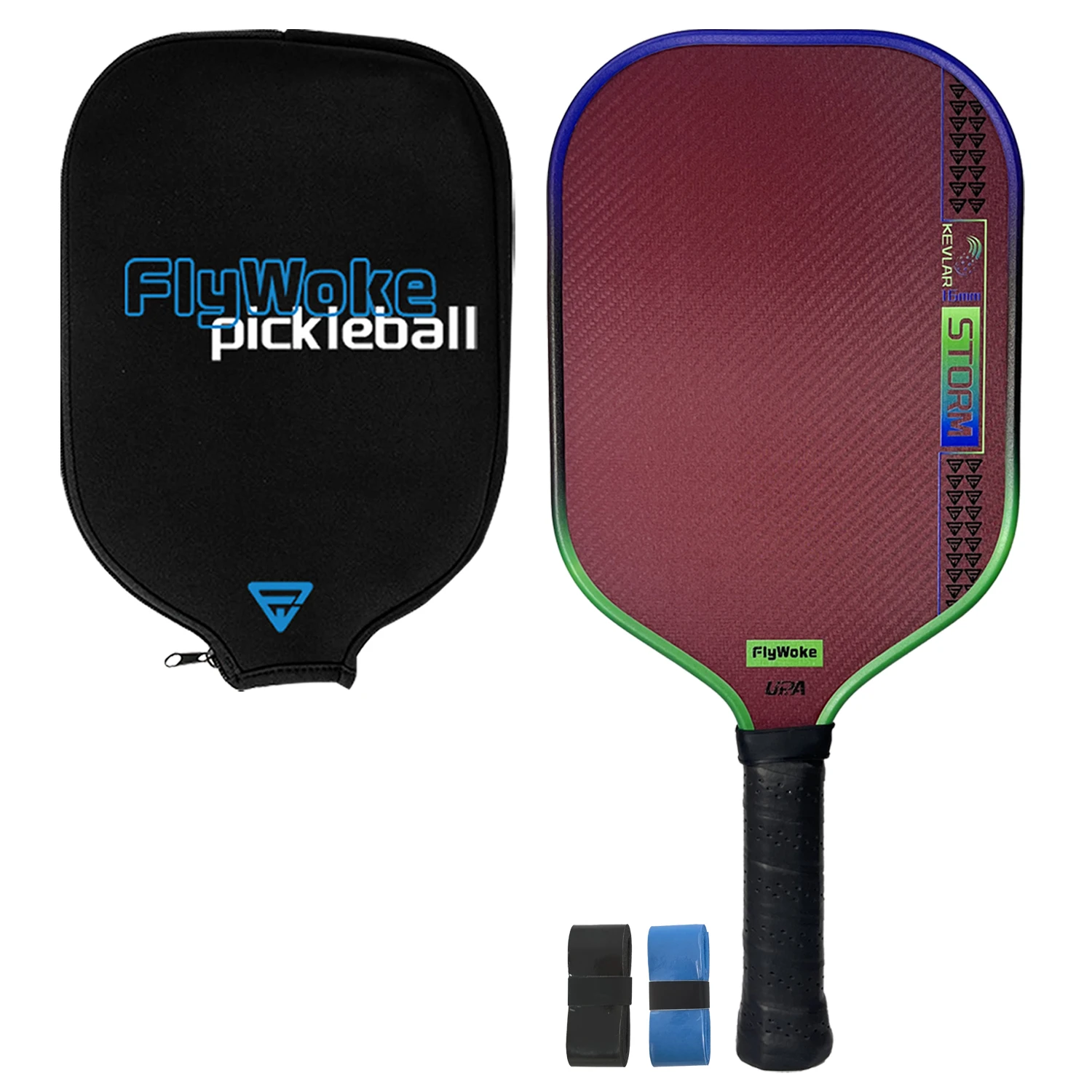 FlyWoke G-4.0 Heat Press Pickleball-Schläger mit EVA-Energierring, TPE-Elastikmodul, Kevlar-Material, hoher Elastizität und hoher Reibung – Detail 7