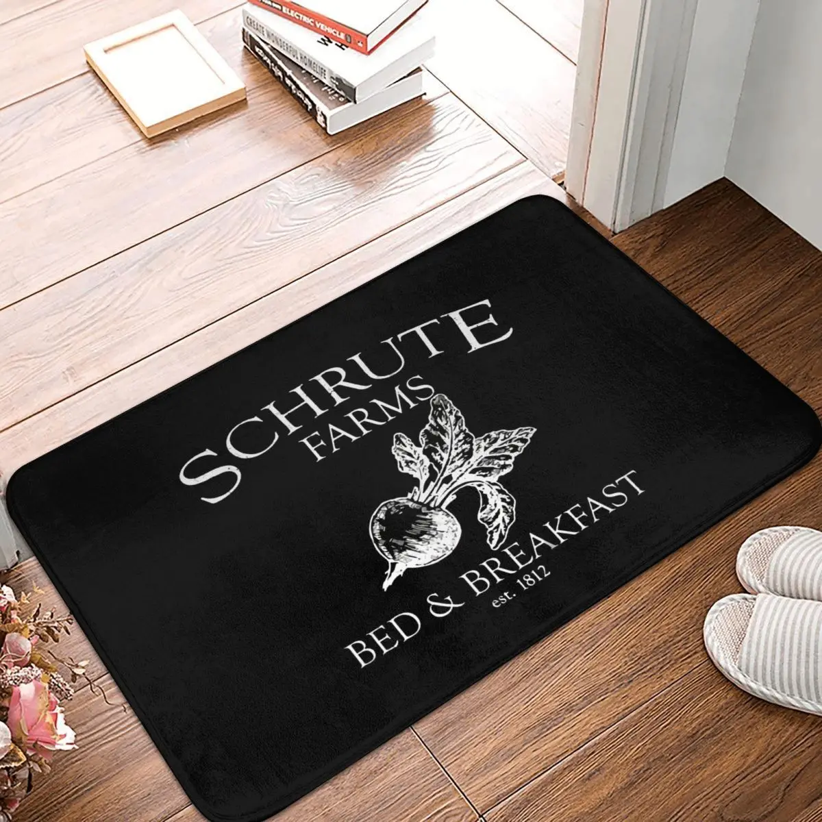 Michael Scott The Office Bathroom Mat Schrute Farms Doormat Flannel Carpet Outdoor Rug Home Decor