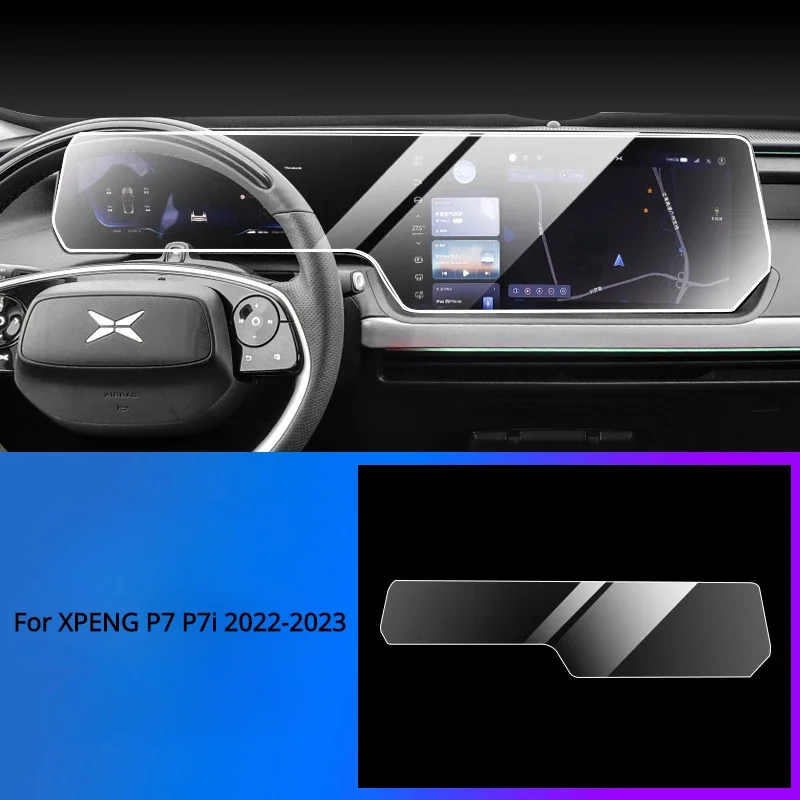 For XPENG P7i P7 2022-2023 Car Interior Accessories Navigation Protective film LCD screen TPU Screen protector Anti-scratch