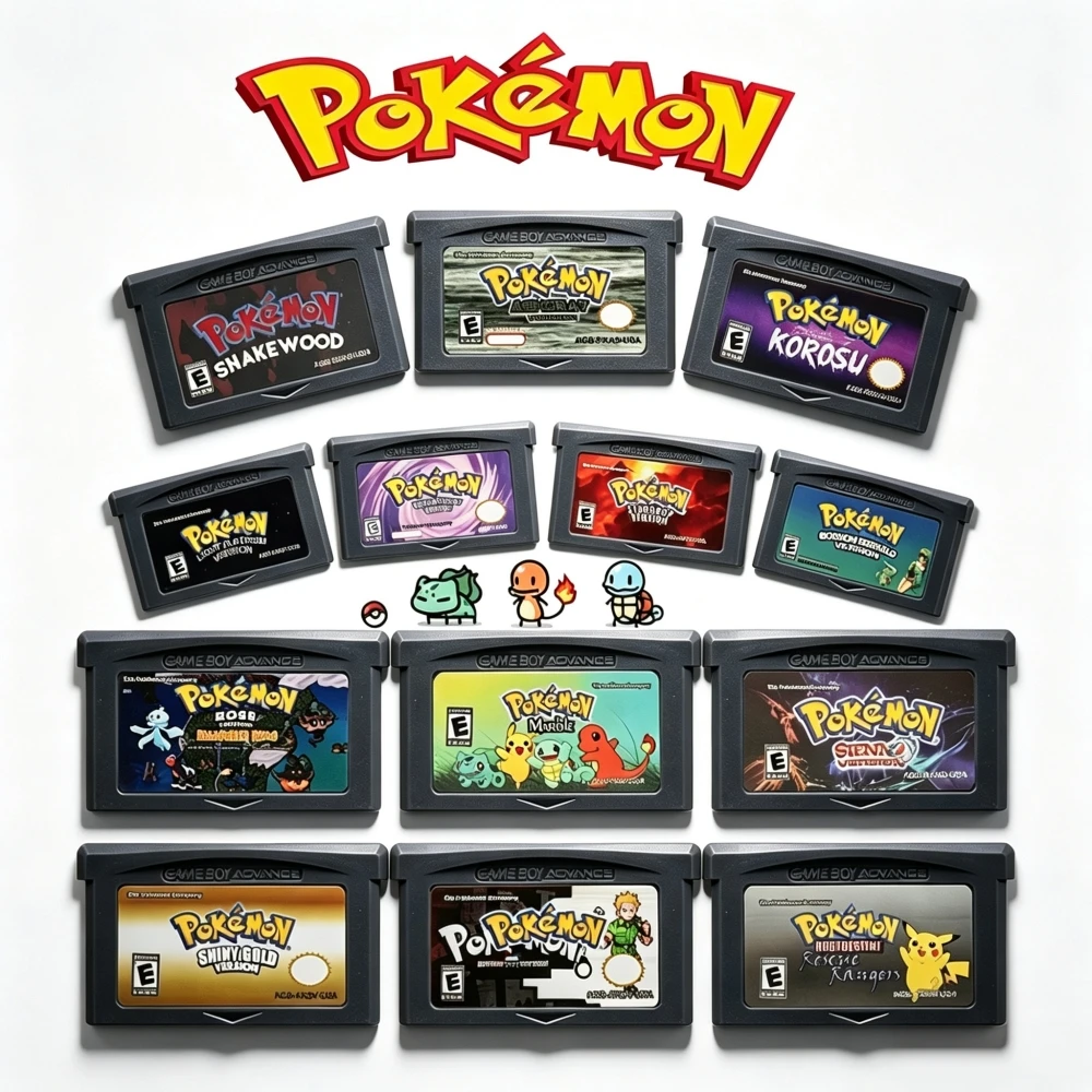 Gaming Console Video - Cartucho de Jogo Pokémon GBA 32-Bit