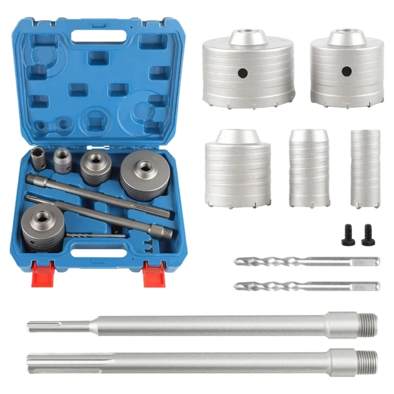 Concrete Hole Sawed Hole Sawed Drill Bits Hole Sawed Set for Concrete Cement Brick Stone Wall Drilling with Storage Case