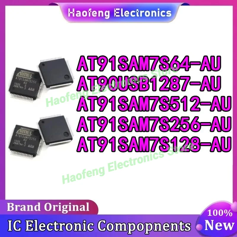 AT91SAM7S128-AU AT91SAM7S256-AU AT91SAM7S512-AU AT91SAM7S64-AU AT90USB1287-AU AT91SAM AT90USB AT91 AT90 AT IC puce MCU LQFP-64