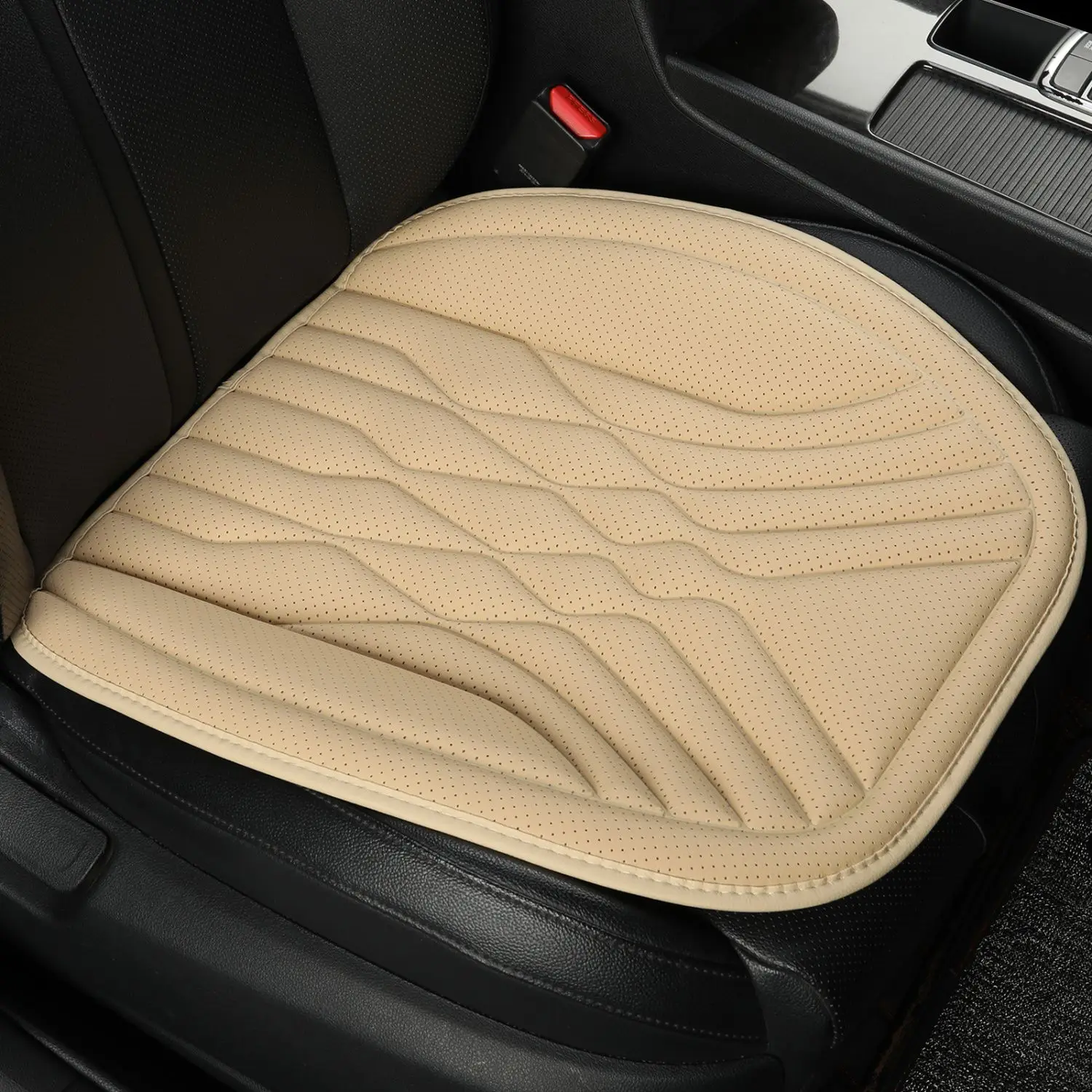 New Car Seat Cushion Four Seasons Universal Half Pack Leather Press Square Cushion Backrest Single Seat Anti slip and Wear resis